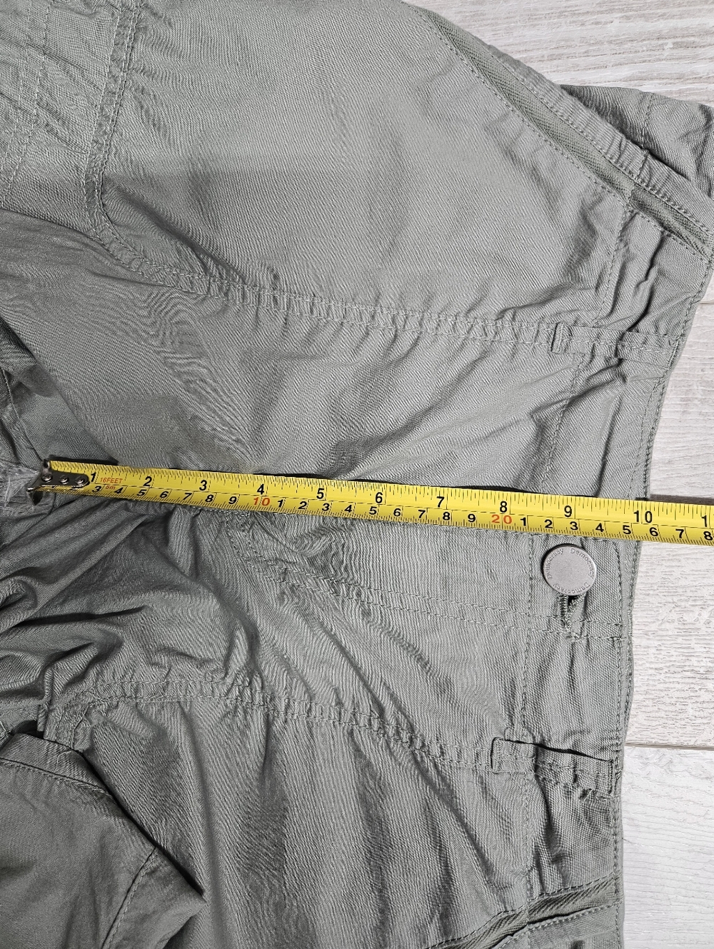 Democracy Utility Pants Womens 10 Green Convertible Cargo Flex Waist Gorpcore - Picture 4 of 12